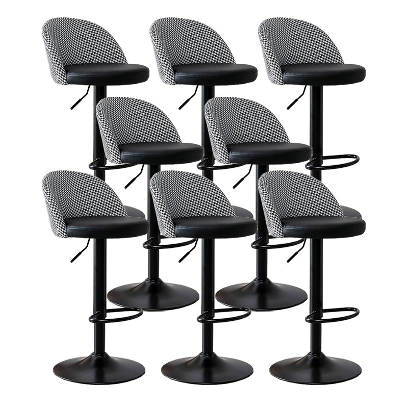 Modern Home Adjustable Height Stool Matte Finish Upholstered Bar Stools 8 Piece Set Bar Stool(31"H) Clearhalo 'Bar Furniture' 'Bar Stools' 'bar_stools' 'furn' 'furn_bar_stools' 'Furniture' 'furniture_bar_stools' 'Kitchen & Dining Furniture' 5086816