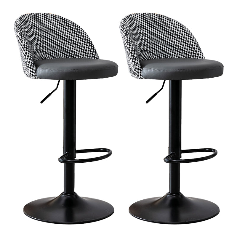 Modern Home Adjustable Height Stool Matte Finish Upholstered Bar Stools 2 Piece Set Bar Stool(31"H) Clearhalo 'Bar Furniture' 'Bar Stools' 'bar_stools' 'furn' 'furn_bar_stools' 'Furniture' 'furniture_bar_stools' 'Kitchen & Dining Furniture' 5086817