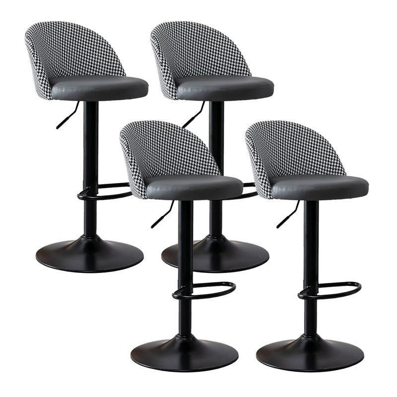 Modern Home Adjustable Height Stool Matte Finish Upholstered Bar Stools 4 Piece Set Bar Stool(31"H) Clearhalo 'Bar Furniture' 'Bar Stools' 'bar_stools' 'furn' 'furn_bar_stools' 'Furniture' 'furniture_bar_stools' 'Kitchen & Dining Furniture' 5086818