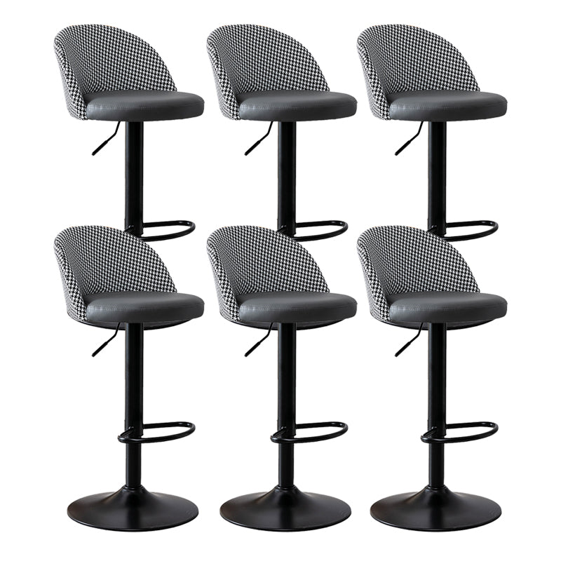 Modern Home Adjustable Height Stool Matte Finish Upholstered Bar Stools 6 Piece Set Bar Stool(31"H) Clearhalo 'Bar Furniture' 'Bar Stools' 'bar_stools' 'furn' 'furn_bar_stools' 'Furniture' 'furniture_bar_stools' 'Kitchen & Dining Furniture' 5086819