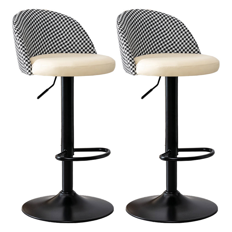 Modern Home Adjustable Height Stool Matte Finish Upholstered Bar Stools 2 Piece Set Bar Stool(31"H) Clearhalo 'Bar Furniture' 'Bar Stools' 'bar_stools' 'furn' 'furn_bar_stools' 'Furniture' 'furniture_bar_stools' 'Kitchen & Dining Furniture' 5086821