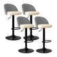 Modern Home Adjustable Height Stool Matte Finish Upholstered Bar Stools 4 Piece Set Clearhalo 'Bar Furniture' 'Bar Stools' 'bar_stools' 'furn' 'furn_bar_stools' 'Furniture' 'furniture_bar_stools' 'Kitchen & Dining Furniture' 5086822
