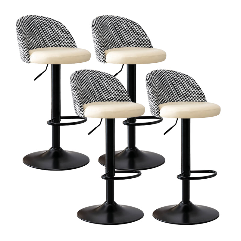Modern Home Adjustable Height Stool Matte Finish Upholstered Bar Stools 4 Piece Set Clearhalo 'Bar Furniture' 'Bar Stools' 'bar_stools' 'furn' 'furn_bar_stools' 'Furniture' 'furniture_bar_stools' 'Kitchen & Dining Furniture' 5086822