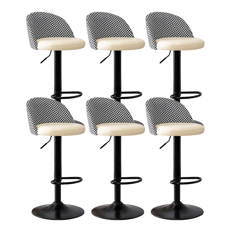 Modern Home Adjustable Height Stool Matte Finish Upholstered Bar Stools 6 Piece Set Bar Stool(31"H) Clearhalo 'Bar Furniture' 'Bar Stools' 'bar_stools' 'furn' 'furn_bar_stools' 'Furniture' 'furniture_bar_stools' 'Kitchen & Dining Furniture' 5086823