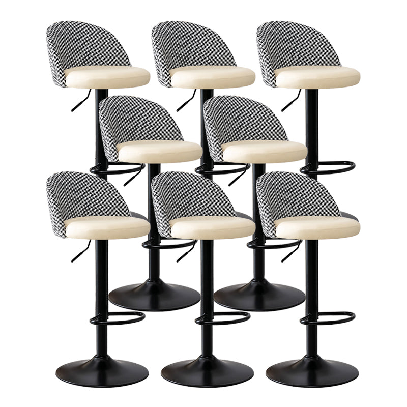 Modern Home Adjustable Height Stool Matte Finish Upholstered Bar Stools 8 Piece Set Bar Stool(31"H) Clearhalo 'Bar Furniture' 'Bar Stools' 'bar_stools' 'furn' 'furn_bar_stools' 'Furniture' 'furniture_bar_stools' 'Kitchen & Dining Furniture' 5086824