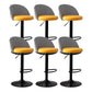 Modern Home Adjustable Height Stool Matte Finish Upholstered Bar Stools Orange 6 Piece Set Bar Stool(31"H) Clearhalo 'Bar Furniture' 'Bar Stools' 'bar_stools' 'furn' 'furn_bar_stools' 'Furniture' 'furniture_bar_stools' 'Kitchen & Dining Furniture' 5086827