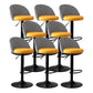 Modern Home Adjustable Height Stool Matte Finish Upholstered Bar Stools Orange 8 Piece Set Bar Stool(31"H) Clearhalo 'Bar Furniture' 'Bar Stools' 'bar_stools' 'furn' 'furn_bar_stools' 'Furniture' 'furniture_bar_stools' 'Kitchen & Dining Furniture' 5086828