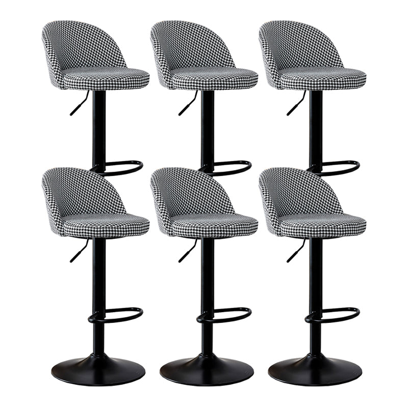 Modern Home Adjustable Height Stool Matte Finish Upholstered Bar Stools 6 Piece Set Bar Stool(31"H) Clearhalo 'Bar Furniture' 'Bar Stools' 'bar_stools' 'furn' 'furn_bar_stools' 'Furniture' 'furniture_bar_stools' 'Kitchen & Dining Furniture' 5086831