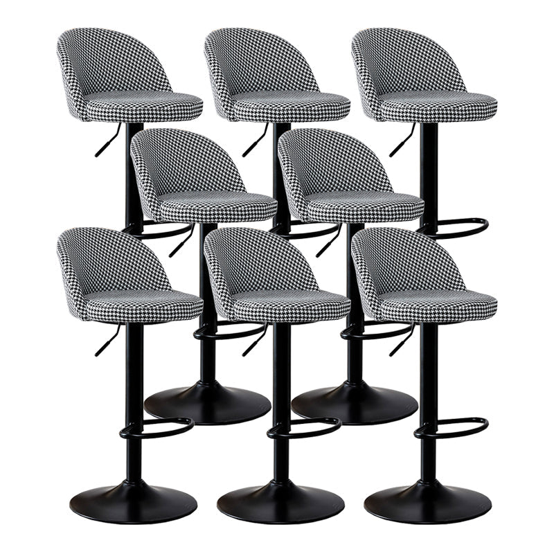 Modern Home Adjustable Height Stool Matte Finish Upholstered Bar Stools 8 Piece Set Bar Stool(31"H) Clearhalo 'Bar Furniture' 'Bar Stools' 'bar_stools' 'furn' 'furn_bar_stools' 'Furniture' 'furniture_bar_stools' 'Kitchen & Dining Furniture' 5086832