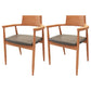 Modern Solid Wood Dining Table Set 1/2/5 Pieces Dining Set for Home Use 2 Brown Chairs Clearhalo 'Dining Room Sets' 'Dining Tables & Seating' 'dining_room_set' 'furn' 'furn_dining_room_set' 'Furniture' 'furniture_dining_room_set' 'Kitchen & Dining Furniture' 5086837
