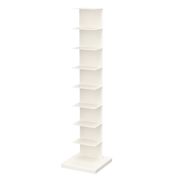 13.19"W Bookshelf Contemporary Style Invisible Bookcase for Home Office 13.2"L x 13.2"W x 55.5"H White Clearhalo 'Bookcases' 'furn' 'furn_bookcases' 'Furniture' 'furniture_bookcases' 'Office Furniture' 5086859