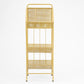 3-Shelf Metal Geometric Bookshelf Contemporary Closed Back Book Shelf,39" H x 11" W Clearhalo 'Bookcases' 'furn' 'furn_bookcases' 'Furniture' 'furniture_bookcases' 'Office Furniture' 5086892