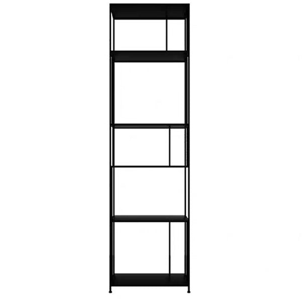 70.87"H Bookshelf Open Back Contemporary Style Bookcase for Home Office 19.7"L x 11.8"W x 70.9"H Matte Black Clearhalo 'Bookcases' 'furn' 'furn_bookcases' 'Furniture' 'furniture_bookcases' 'Office Furniture' 5086906