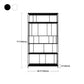 70.87"H Bookshelf Open Back Contemporary Style Bookcase for Home Office Clearhalo 'Bookcases' 'furn' 'furn_bookcases' 'Furniture' 'furniture_bookcases' 'Office Furniture' 5086914