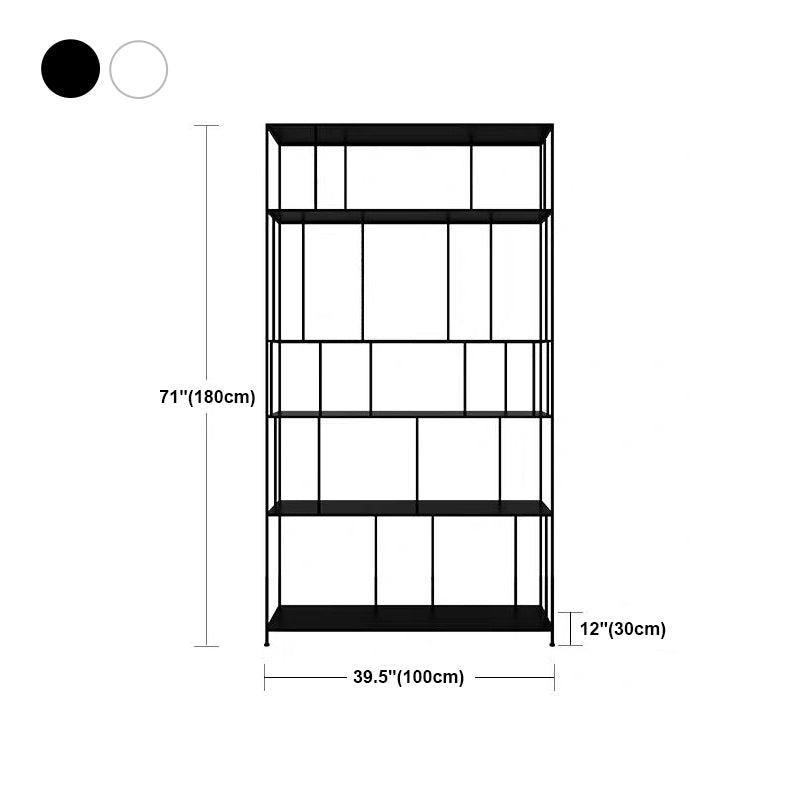 70.87"H Bookshelf Open Back Contemporary Style Bookcase for Home Office Clearhalo 'Bookcases' 'furn' 'furn_bookcases' 'Furniture' 'furniture_bookcases' 'Office Furniture' 5086914
