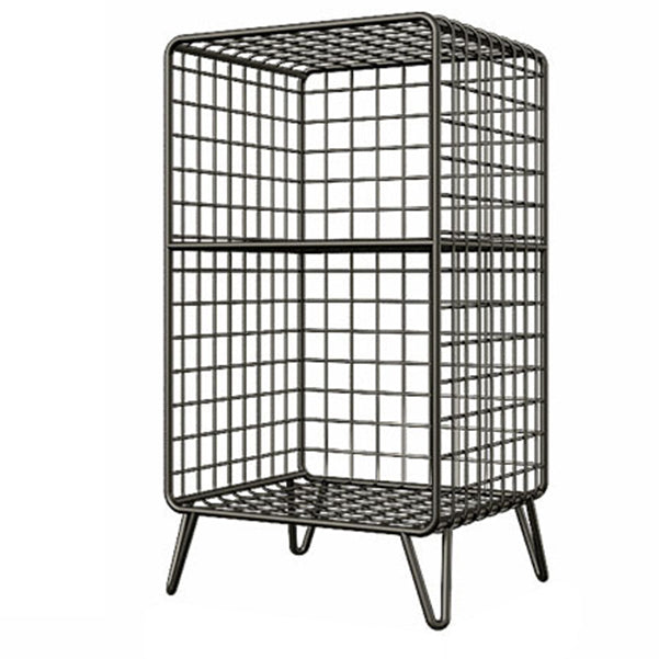 Modern Style Standard Bookcase Metal Closed Back Bookshelf for Home 14"L x 12"W x 26"H Black Clearhalo 'Bookcases' 'furn' 'furn_bookcases' 'Furniture' 'furniture_bookcases' 'Office Furniture' 5086919