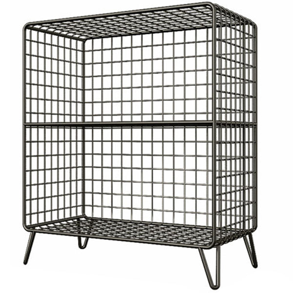 Modern Style Standard Bookcase Metal Closed Back Bookshelf for Home 24"L x 12"W x 28"H Black Clearhalo 'Bookcases' 'furn' 'furn_bookcases' 'Furniture' 'furniture_bookcases' 'Office Furniture' 5086924