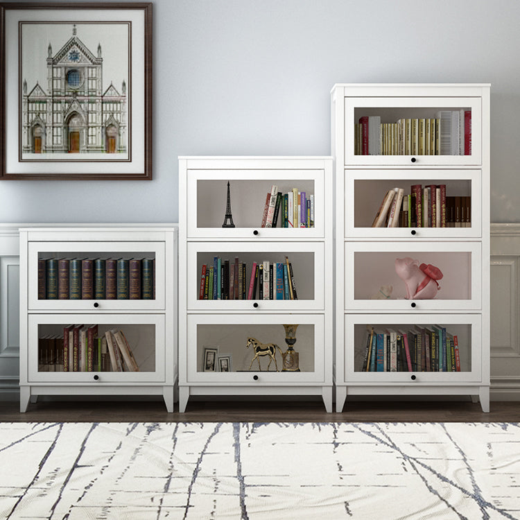 White Manufactured Wood Standard Bookcase Modern Bookshelf with Glass Doors Clearhalo 'Bookcases' 'furn' 'furn_bookcases' 'Furniture' 'furniture_bookcases' 'Office Furniture' 5086938