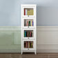 White Manufactured Wood Standard Bookcase Modern Bookshelf with Glass Doors 23.6"L x 13.9"W x 66.8"H Clearhalo 'Bookcases' 'furn' 'furn_bookcases' 'Furniture' 'furniture_bookcases' 'Office Furniture' 5086940