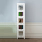 White Manufactured Wood Standard Bookcase Modern Bookshelf with Glass Doors 23.6"L x 13.9"W x 81.5"H Clearhalo 'Bookcases' 'furn' 'furn_bookcases' 'Furniture' 'furniture_bookcases' 'Office Furniture' 5086942