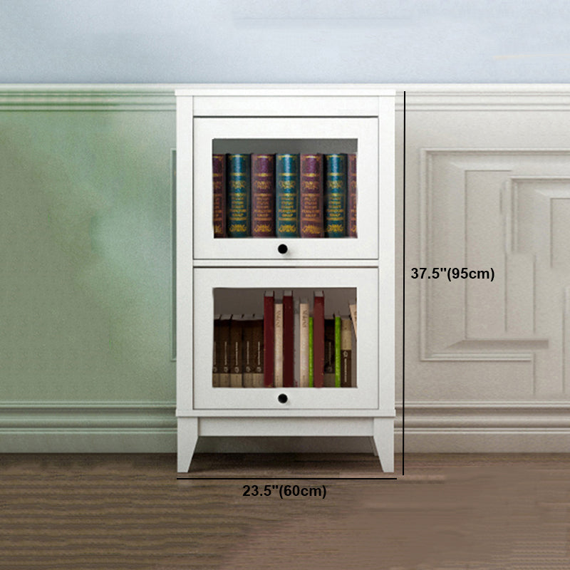 White Manufactured Wood Standard Bookcase Modern Bookshelf with Glass Doors Clearhalo 'Bookcases' 'furn' 'furn_bookcases' 'Furniture' 'furniture_bookcases' 'Office Furniture' 5086954