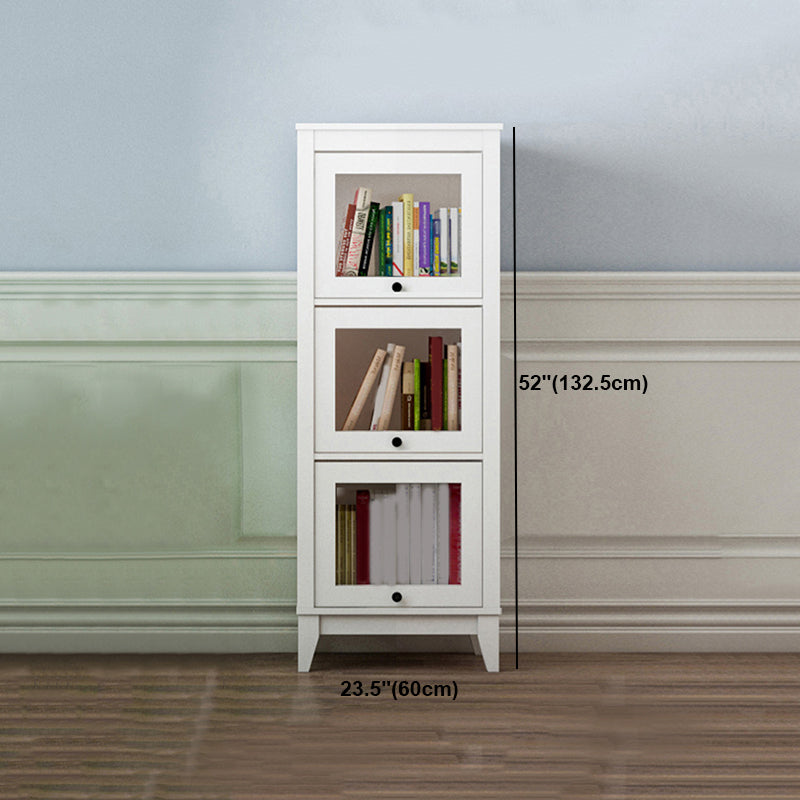 White Manufactured Wood Standard Bookcase Modern Bookshelf with Glass Doors Clearhalo 'Bookcases' 'furn' 'furn_bookcases' 'Furniture' 'furniture_bookcases' 'Office Furniture' 5086955