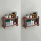 Closed Back Bookshelf Contemporary Style Wall Mounted Bookcase for Study Room and Office Red 2 Piece Set Clearhalo 'Bookcases' 'furn' 'furn_bookcases' 'Furniture' 'furniture_bookcases' 'Office Furniture' 5086964