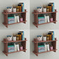 Closed Back Bookshelf Contemporary Style Wall Mounted Bookcase for Study Room and Office Red 4 Piece Set Clearhalo 'Bookcases' 'furn' 'furn_bookcases' 'Furniture' 'furniture_bookcases' 'Office Furniture' 5086966