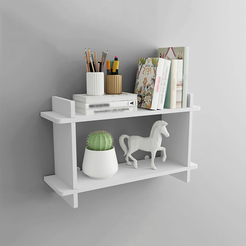 Closed Back Bookshelf Contemporary Style Wall Mounted Bookcase for Study Room and Office White 1 Piece Clearhalo 'Bookcases' 'furn' 'furn_bookcases' 'Furniture' 'furniture_bookcases' 'Office Furniture' 5086968