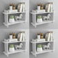 Closed Back Bookshelf Contemporary Style Wall Mounted Bookcase for Study Room and Office White 4 Piece Set Clearhalo 'Bookcases' 'furn' 'furn_bookcases' 'Furniture' 'furniture_bookcases' 'Office Furniture' 5086972