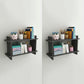 Closed Back Bookshelf Contemporary Style Wall Mounted Bookcase for Study Room and Office Black 2 Piece Set Clearhalo 'Bookcases' 'furn' 'furn_bookcases' 'Furniture' 'furniture_bookcases' 'Office Furniture' 5086974