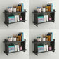 Closed Back Bookshelf Contemporary Style Wall Mounted Bookcase for Study Room and Office Black 4 Piece Set Clearhalo 'Bookcases' 'furn' 'furn_bookcases' 'Furniture' 'furniture_bookcases' 'Office Furniture' 5086975
