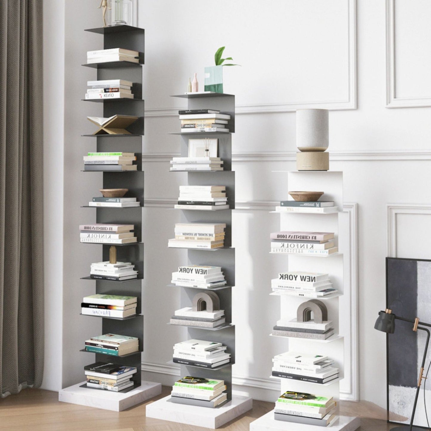 Closed Back Bookcase Contemporary Style Invisible Bookshelf for Study Room and Office Clearhalo 'Bookcases' 'furn' 'furn_bookcases' 'Furniture' 'furniture_bookcases' 'Office Furniture' 5086999