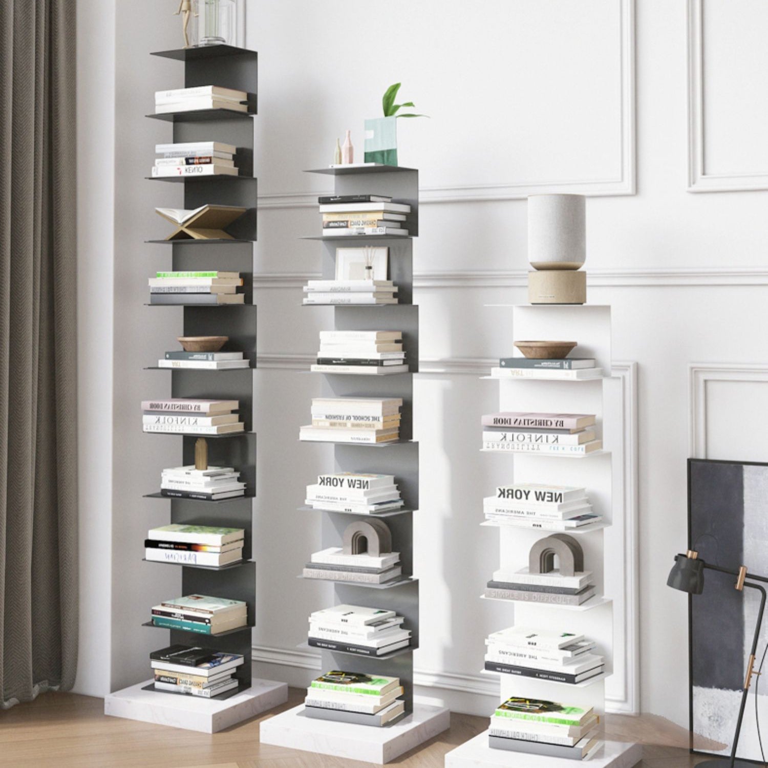 Closed Back Bookcase Contemporary Style Invisible Bookshelf for Study Room and Office Clearhalo 'Bookcases' 'furn' 'furn_bookcases' 'Furniture' 'furniture_bookcases' 'Office Furniture' 5086999