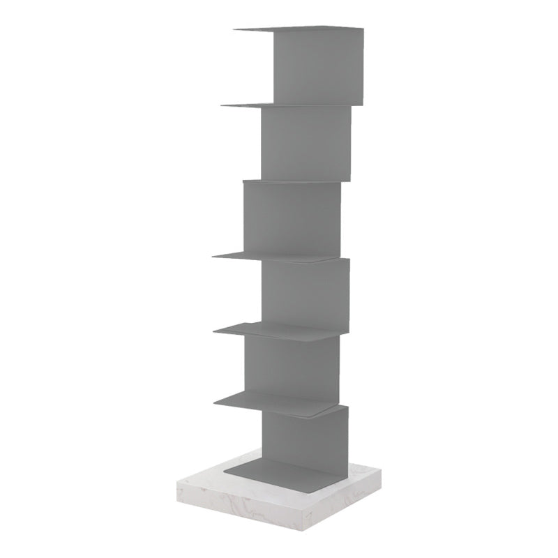 Closed Back Bookcase Contemporary Style Invisible Bookshelf for Study Room and Office 13.8"L x 13.8"W x 41.3"H Grey Clearhalo 'Bookcases' 'furn' 'furn_bookcases' 'Furniture' 'furniture_bookcases' 'Office Furniture' 5087000