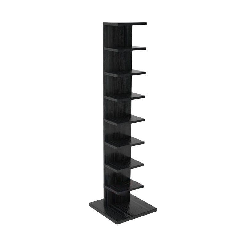 Closed Back Bookshelf Contemporary Style Invisible Bookcase for Study Room and Office 13.8"L x 13.8"W x 56.4"H Black Clearhalo 'Bookcases' 'furn' 'furn_bookcases' 'Furniture' 'furniture_bookcases' 'Office Furniture' 5087009