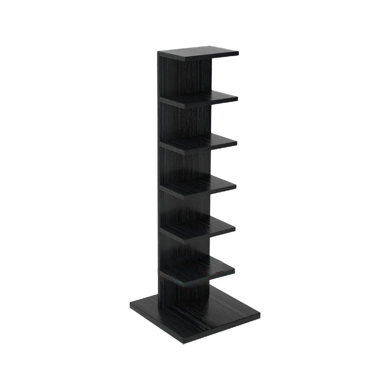 Closed Back Bookshelf Contemporary Style Invisible Bookcase for Study Room and Office 13.8"L x 13.8"W x 42.5"H Black Clearhalo 'Bookcases' 'furn' 'furn_bookcases' 'Furniture' 'furniture_bookcases' 'Office Furniture' 5087016