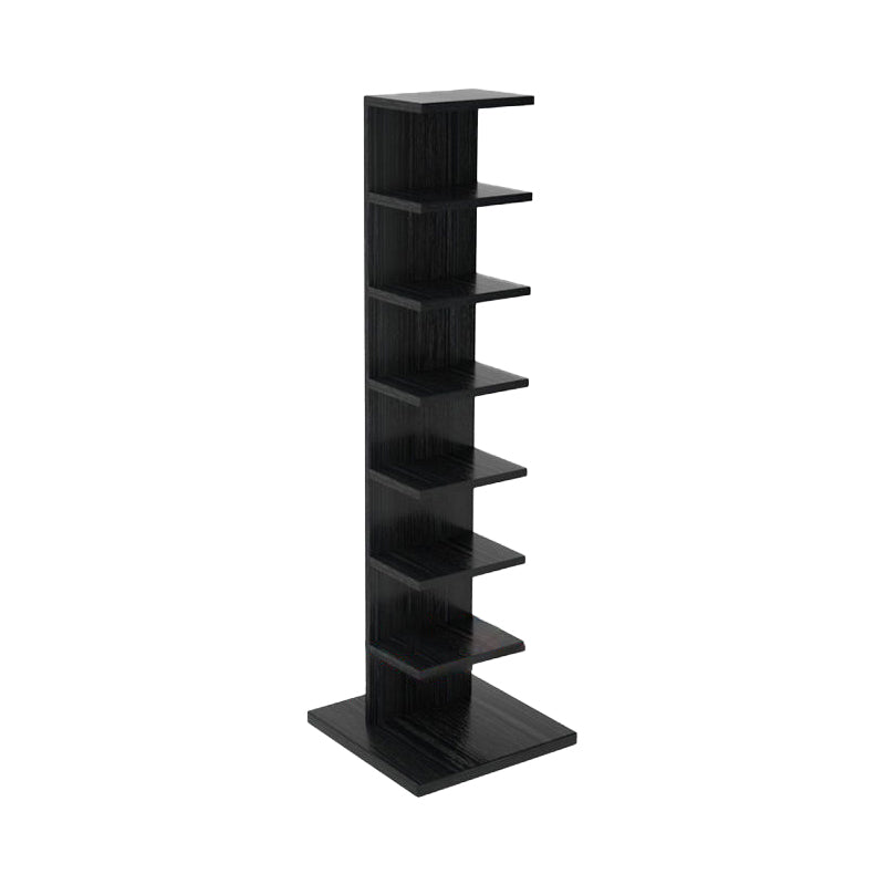 Closed Back Bookshelf Contemporary Style Invisible Bookcase for Study Room and Office 13.8"L x 13.8"W x 49.5"H Black Clearhalo 'Bookcases' 'furn' 'furn_bookcases' 'Furniture' 'furniture_bookcases' 'Office Furniture' 5087017