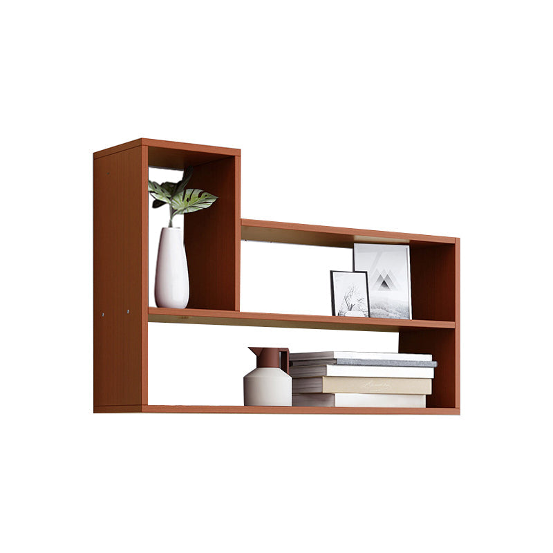 Wall Mounted Bookshelf Contemporary Style Bookcase for Study Room and Office Brown 31.5"L x 5.9"W x 23.6"H Clearhalo 'Bookcases' 'Furniture' 'furniture_bookcases' 'Office Furniture' 5087031