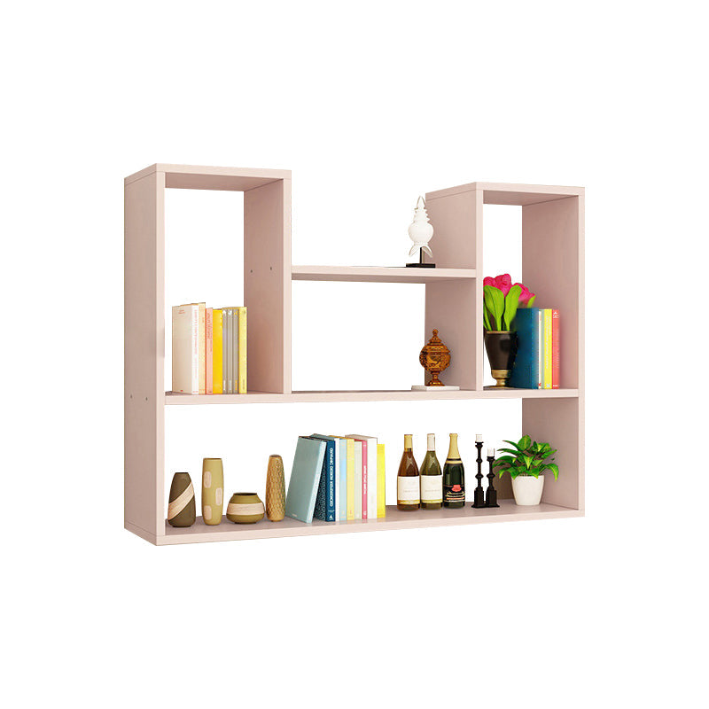 Wall Mounted Bookshelf Contemporary Style Bookcase for Study Room and Office Pink 35.4"L x 5.9"W x 23.6"H Clearhalo 'Bookcases' 'Furniture' 'furniture_bookcases' 'Office Furniture' 5087035