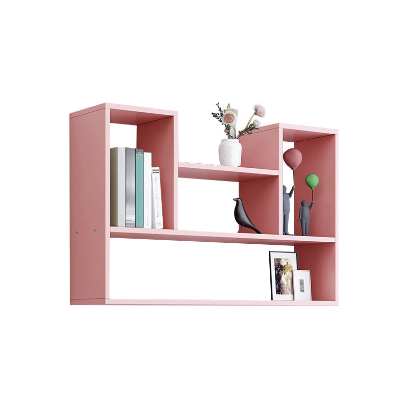 Wall Mounted Bookshelf Contemporary Style Bookcase for Study Room and Office Pink 35.4"L x 7.9"W x 29.5"H Clearhalo 'Bookcases' 'Furniture' 'furniture_bookcases' 'Office Furniture' 5087062