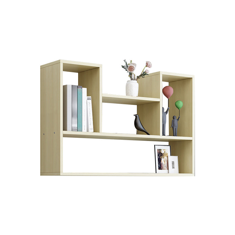 Wall Mounted Bookshelf Contemporary Style Bookcase for Study Room and Office Off-White 35.4"L x 5.9"W x 23.6"H Clearhalo 'Bookcases' 'Furniture' 'furniture_bookcases' 'Office Furniture' 5087063