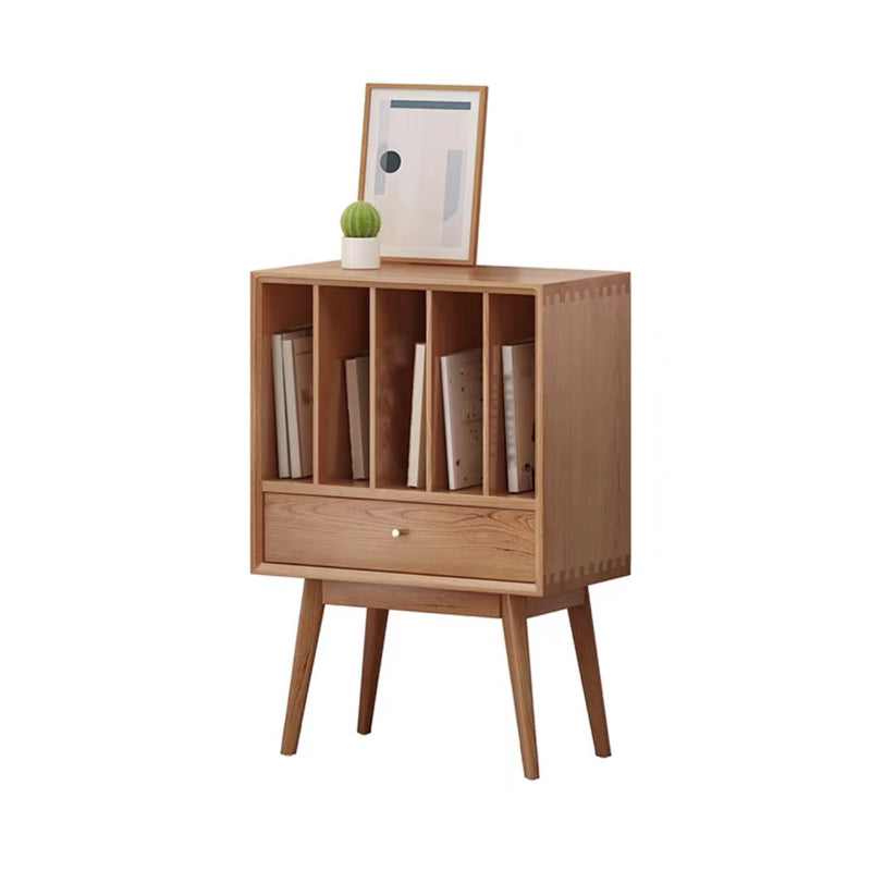 Contemporary Style Bookshelf Closed Back Bookcase for Office and Study Room 21.3"L x 11.8"W x 31.5"H Brown Clearhalo 'Bookcases' 'furn' 'furn_bookcases' 'Furniture' 'furniture_bookcases' 'Office Furniture' 5087071