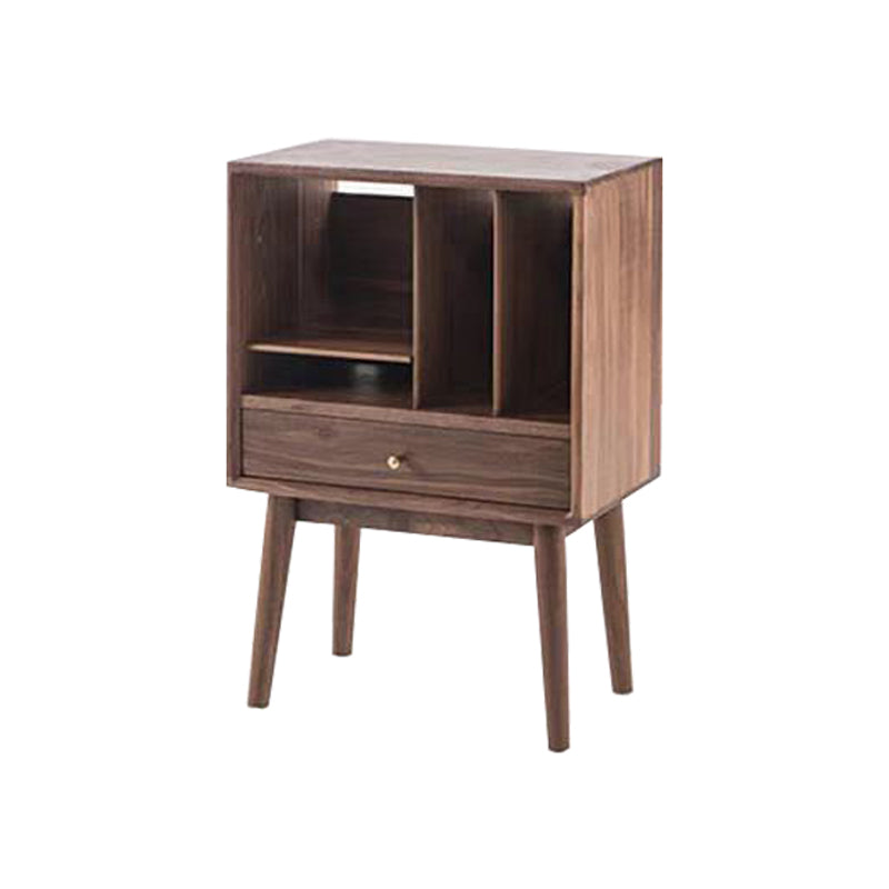 Contemporary Style Bookshelf Closed Back Bookcase for Office and Study Room 21.3"L x 11.8"W x 31.5"H Brown-Black Clearhalo 'Bookcases' 'furn' 'furn_bookcases' 'Furniture' 'furniture_bookcases' 'Office Furniture' 5087074