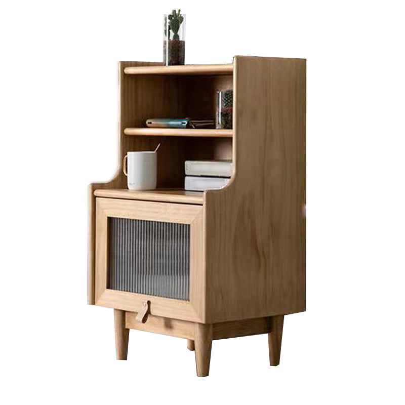 Contemporary Style Bookshelf Closed Back Bookcase for Office and Study Room 19.3"L x 14.2"W x 32.7"H Natural Clearhalo 'Bookcases' 'furn' 'furn_bookcases' 'Furniture' 'furniture_bookcases' 'Office Furniture' 5087080