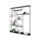 White and Black Etagere Bookshelf Modern Iron Open Bookshelf Black Clearhalo 'Bookcases' 'furn' 'furn_bookcases' 'Furniture' 'furniture_bookcases' 'Office Furniture' 5087099