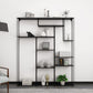 White and Black Etagere Bookshelf Modern Iron Open Bookshelf Clearhalo 'Bookcases' 'furn' 'furn_bookcases' 'Furniture' 'furniture_bookcases' 'Office Furniture' 5087103