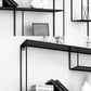 White and Black Etagere Bookshelf Modern Iron Open Bookshelf Clearhalo 'Bookcases' 'furn' 'furn_bookcases' 'Furniture' 'furniture_bookcases' 'Office Furniture' 5087107