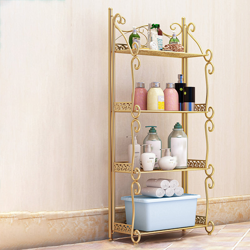 Glam Style Bookcase Shelf Open Back Bookcase for Study Room and Office 13"L x 7.9"W x 34.6"H Gold Clearhalo 'Bookcases' 'furn' 'furn_bookcases' 'Furniture' 'furniture_bookcases' 'Office Furniture' 5087120