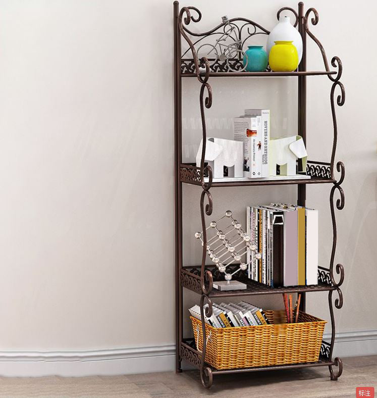 Glam Style Bookcase Shelf Open Back Bookcase for Study Room and Office 13.4"L x 8.3"W x 39.4"H Coffee Clearhalo 'Bookcases' 'furn' 'furn_bookcases' 'Furniture' 'furniture_bookcases' 'Office Furniture' 5087139